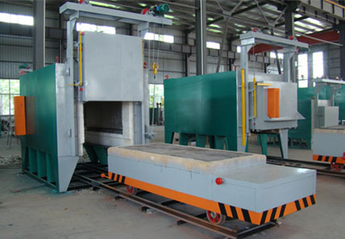 Bogie hearth tempering furnace